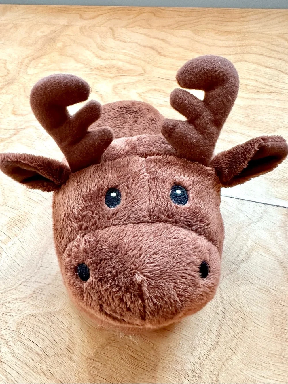 Kids Moose Plush Slippers Brown Novelty House Shoes Size 4T Cozy Animal Slippers